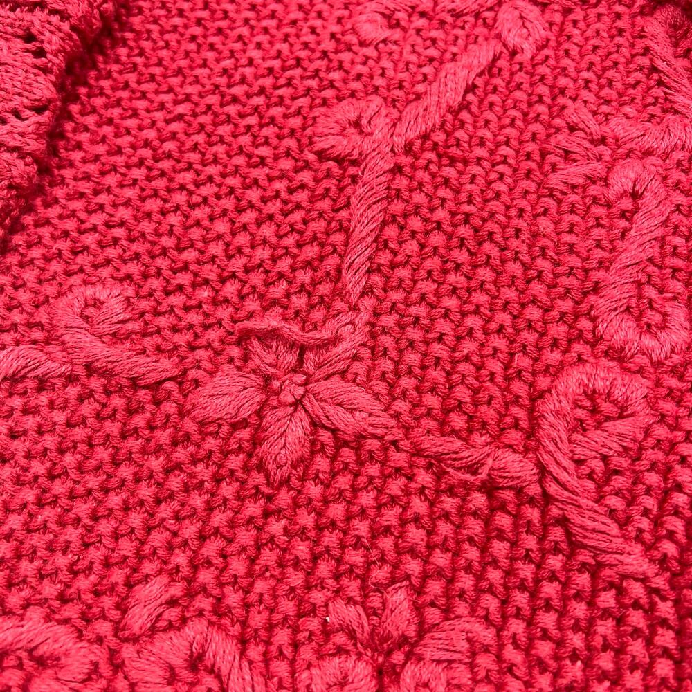 New York Style Womens VTG Heavyweight Embroidered Cottagecore Zip Cardigan Sz L - Picture 3 of 10